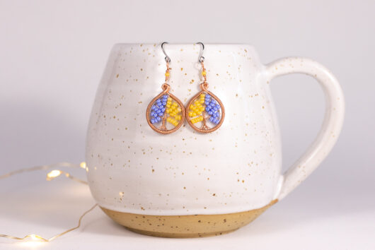 Tree of life earrings - copper - Image 2