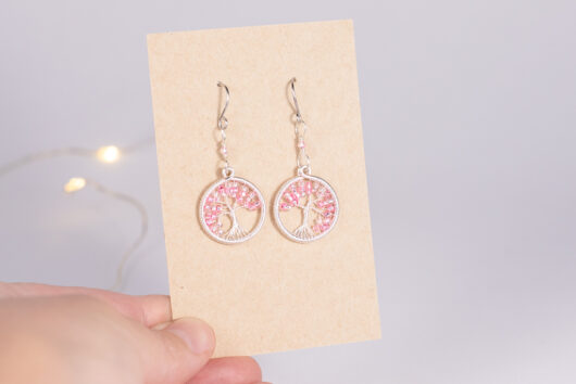 Tree of life earrings - silver-plated copper