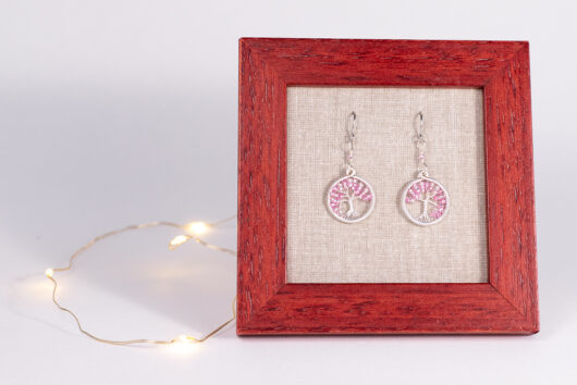 Tree of life earrings - silver-plated copper - Image 3