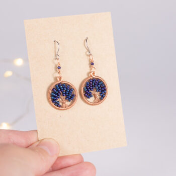 Elämänpuukorvakorut - kupari