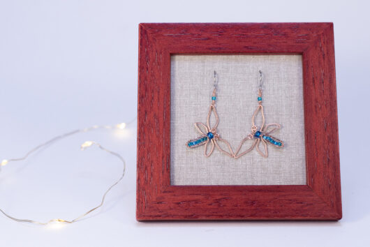 Dragonfly earrings - copper - Image 3