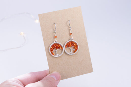 Tree of life earrings - silver-plated copper