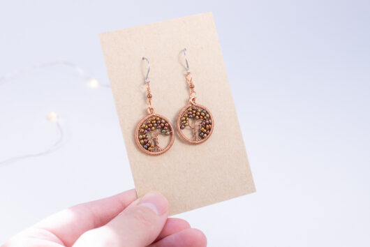 Tree of life earrings - copper