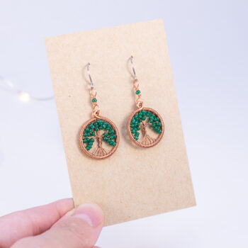 Elämänpuukorvakorut - kupari