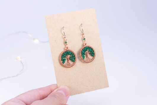 Tree of life earrings - copper