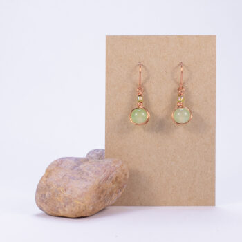 Lasihelmikorvakorut - kupari