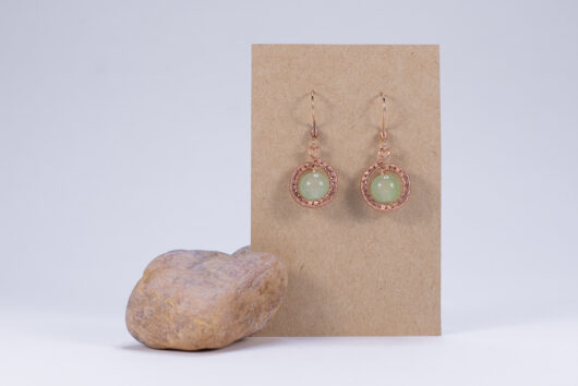 Glass beads earrings – copper - Image 2