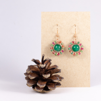 Lasihelmikorvakorut – kupari