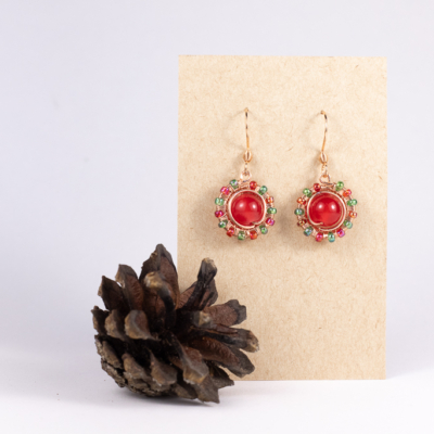 Lasihelmikorvakorut – kupari