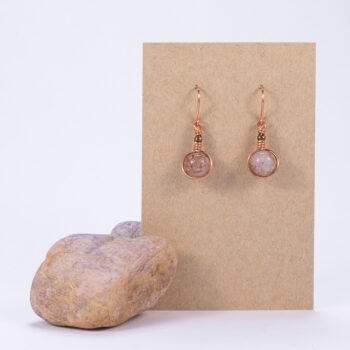 Lasihelmikorvakorut - kupari