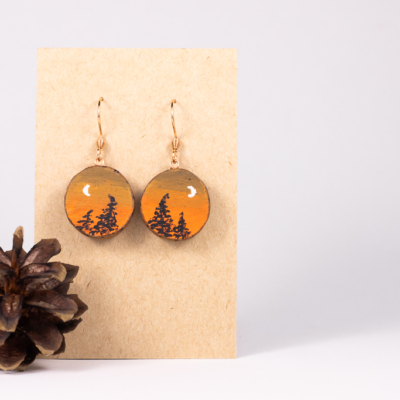 Wooden earrings – Forest