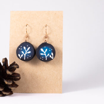 Drevené náušnice - vetvička