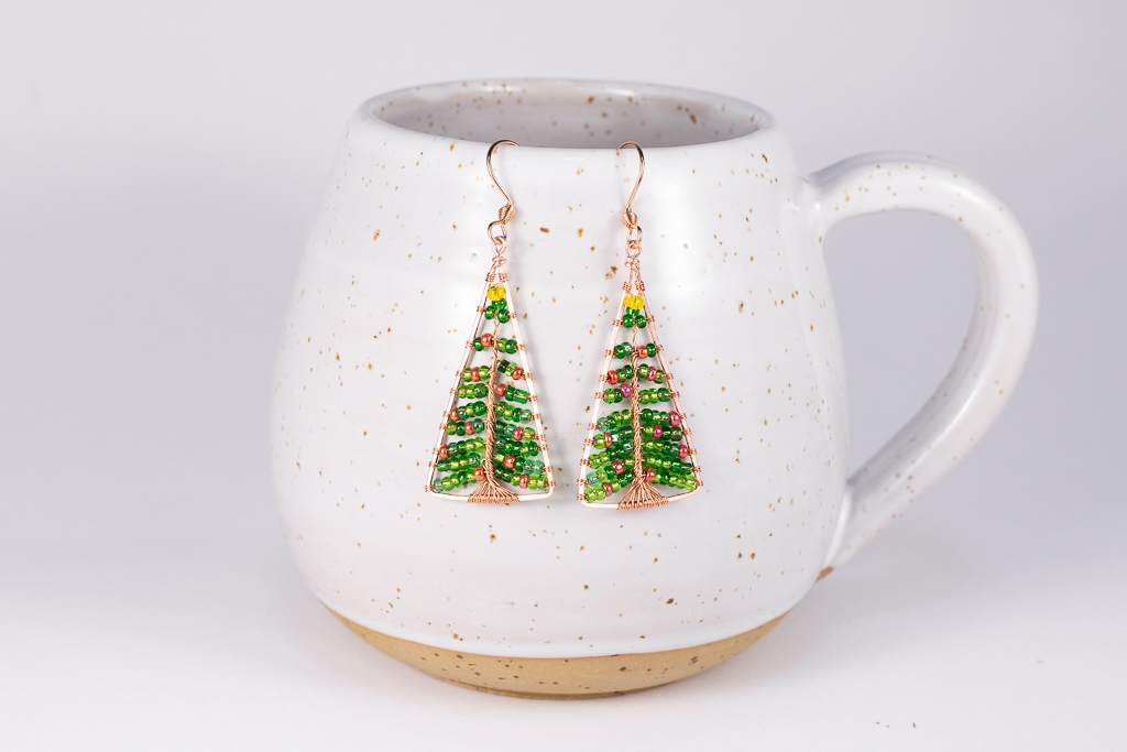 Joulukuusi-korvakorut - kupari - Image 2