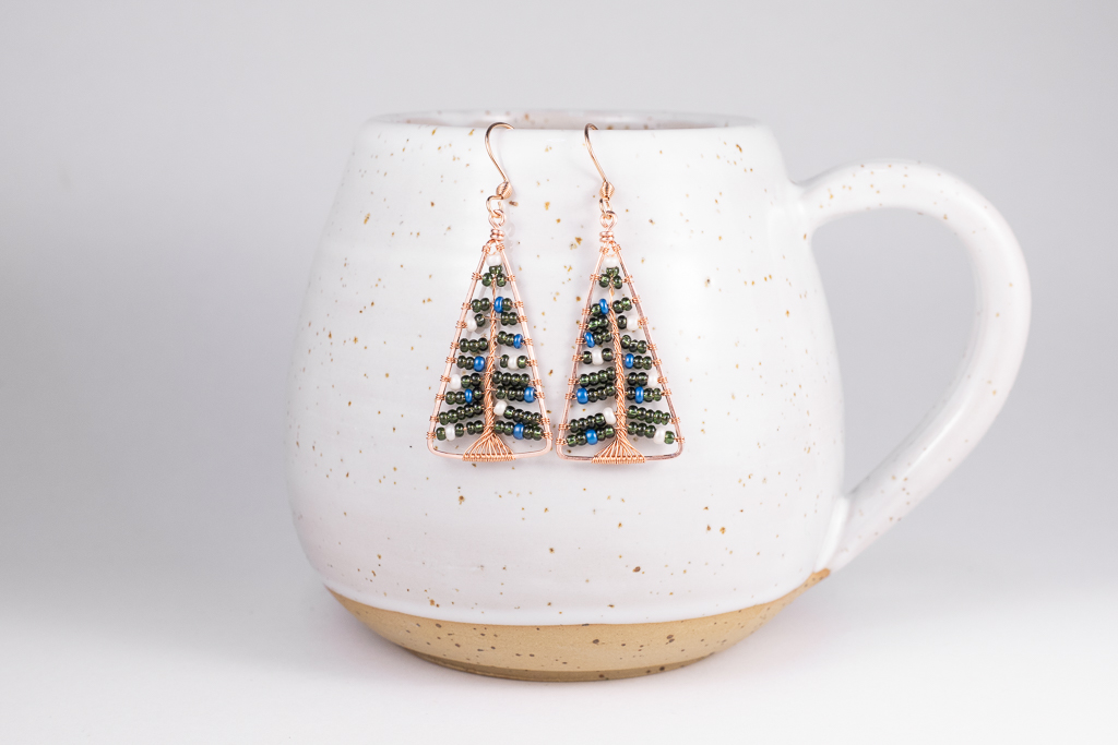 Joulukuusi-korvakorut - kupari - Image 2