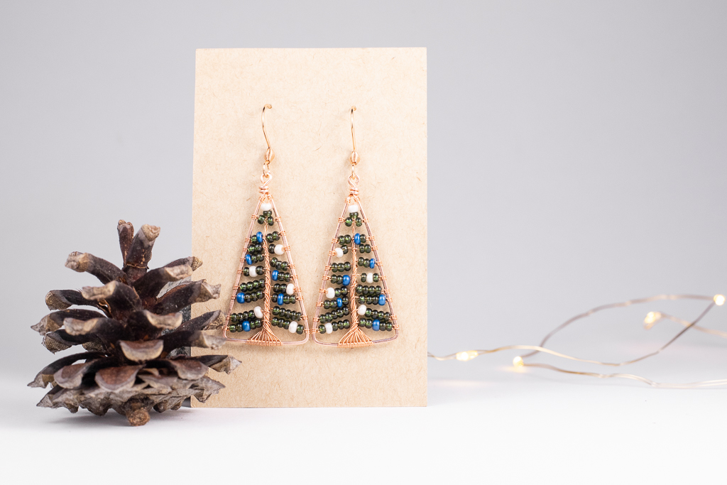 Joulukuusi-korvakorut - kupari - Image 3