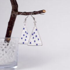 Christmas tree earrings – siver-plated copper