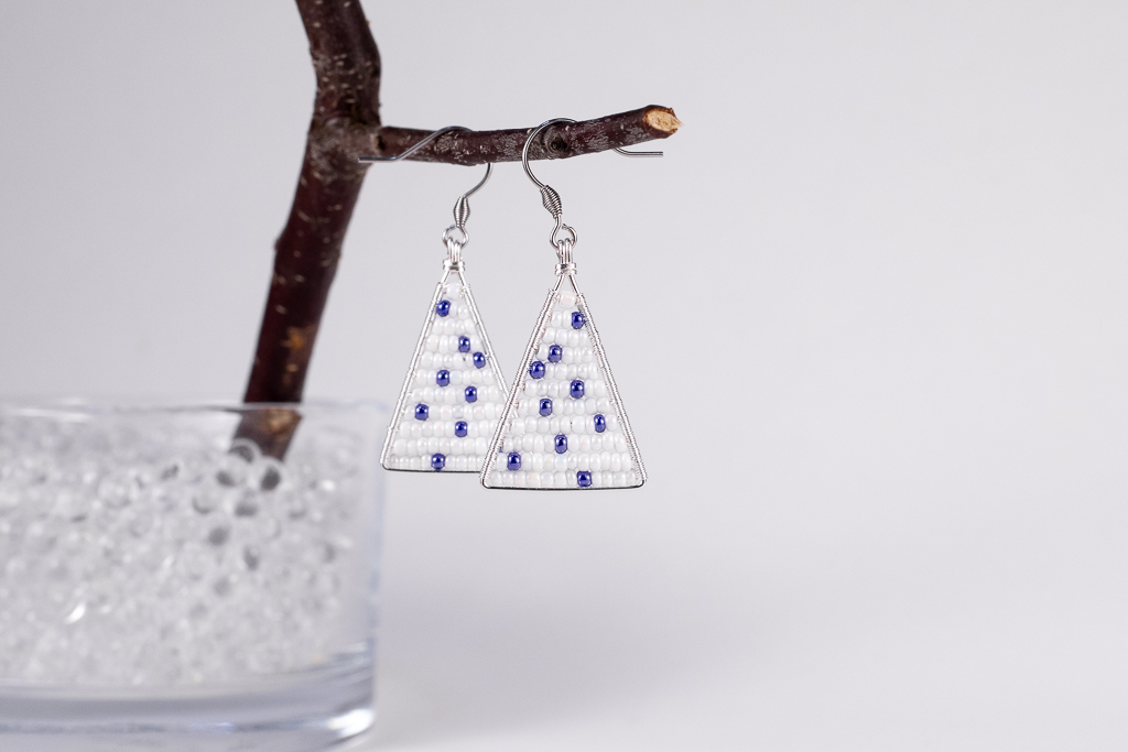 Joulukuusi-korvakorut - hopeoitu kupari