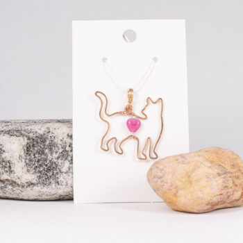 Medený prívesok - mačka