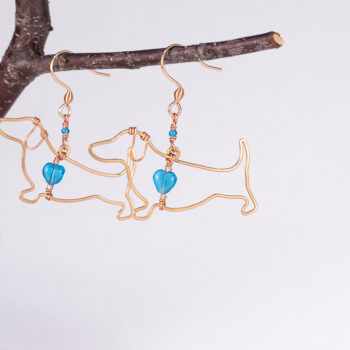 Medené náušnice - jazvečík