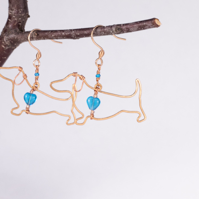 Mäyräkoirakorvakorut – kupari