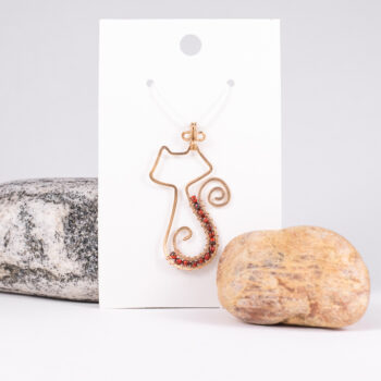 Medený prívesok - mačka