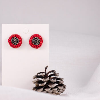 Puzetkové náušnice - Vlčí mak