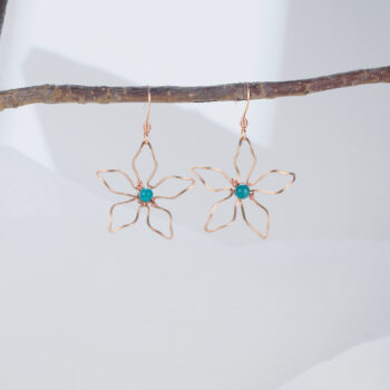 Kukkakorvakorut - kupari