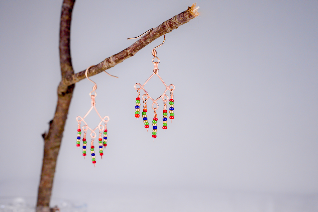 Hanging earrings