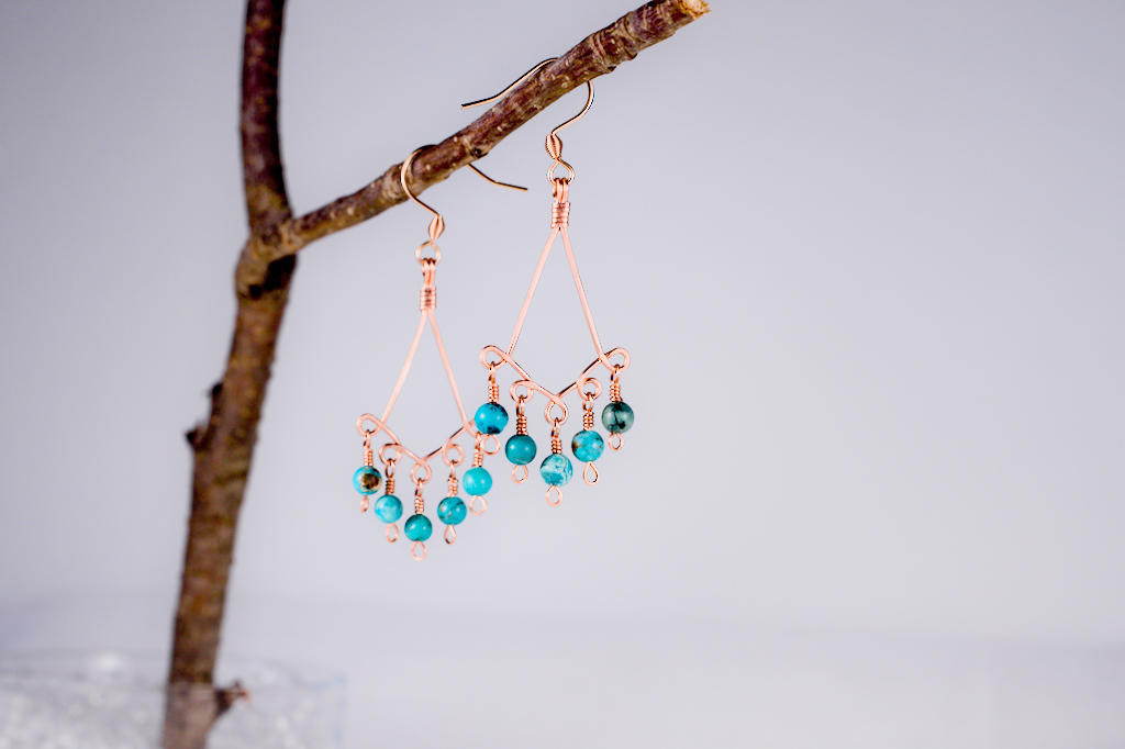 Hanging earrings