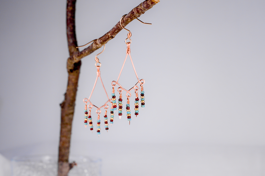 Hanging earrings